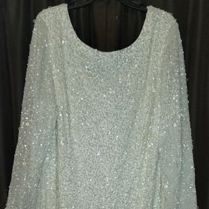 Adrianna Papell Long Sleeve Beaded Cocktail dress